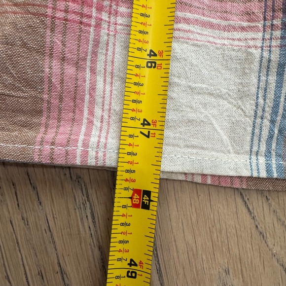 Polagram Brown Pink Plaid Puff Sleeve Tiered Midi Dress Square Neck PSD3513 Mens - Picture 9 of 13